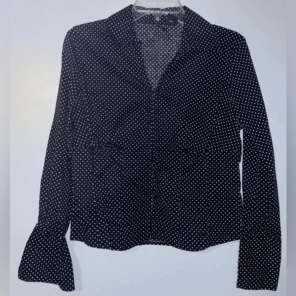 👚Mixit Black Polka Dot Blouse